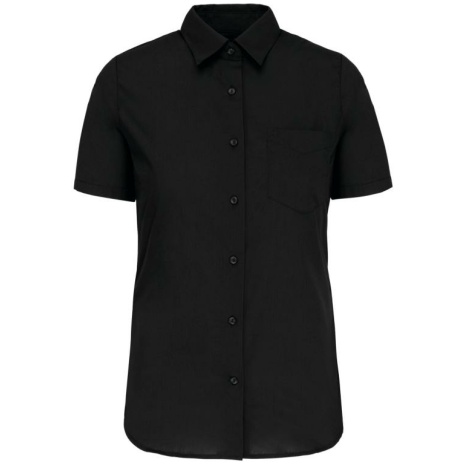 Overhemd in onderhoudsvriendelijk polykatoen-popeline korte mouwen dames