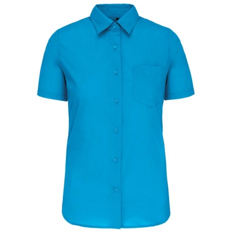 Overhemd in onderhoudsvriendelijk polykatoen-popeline korte mouwen dames