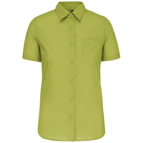 Overhemd in onderhoudsvriendelijk polykatoen-popeline korte mouwen dames