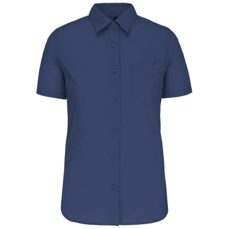 Overhemd in onderhoudsvriendelijk polykatoen-popeline korte mouwen dames