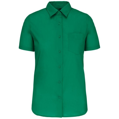 Overhemd in onderhoudsvriendelijk polykatoen-popeline korte mouwen dames