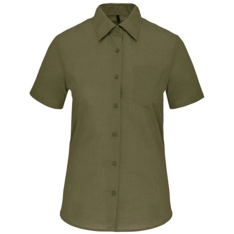 Overhemd in onderhoudsvriendelijk polykatoen-popeline korte mouwen dames
