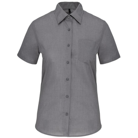 Overhemd in onderhoudsvriendelijk polykatoen-popeline korte mouwen dames