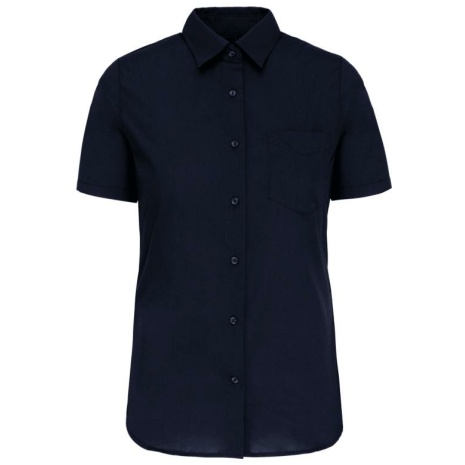 Overhemd in onderhoudsvriendelijk polykatoen-popeline korte mouwen dames