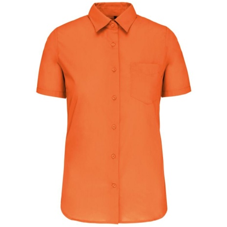 Overhemd in onderhoudsvriendelijk polykatoen-popeline korte mouwen dames
