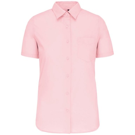 Overhemd in onderhoudsvriendelijk polykatoen-popeline korte mouwen dames