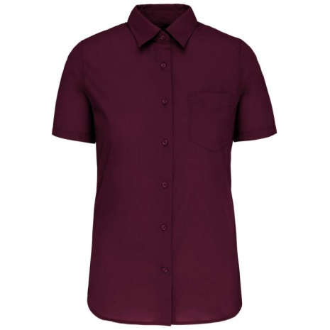 Overhemd in onderhoudsvriendelijk polykatoen-popeline korte mouwen dames