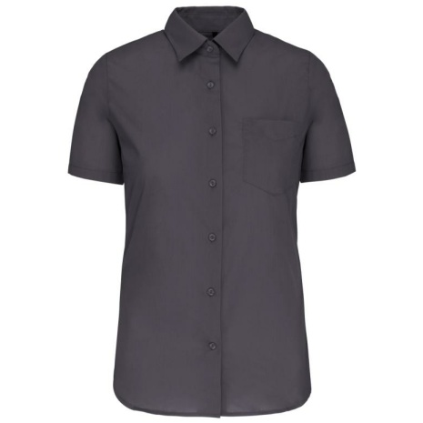 Overhemd in onderhoudsvriendelijk polykatoen-popeline korte mouwen dames