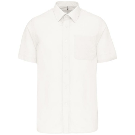 Overhemd in onderhoudsvriendelijk polykatoen-popeline korte mouwen heren