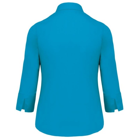 Overhemd in onderhoudsvriendelijk polykatoen-popeline 3/4-mouwen dames