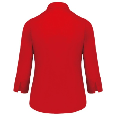 Overhemd in onderhoudsvriendelijk polykatoen-popeline 3/4-mouwen dames