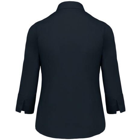 Overhemd in onderhoudsvriendelijk polykatoen-popeline 3/4-mouwen dames