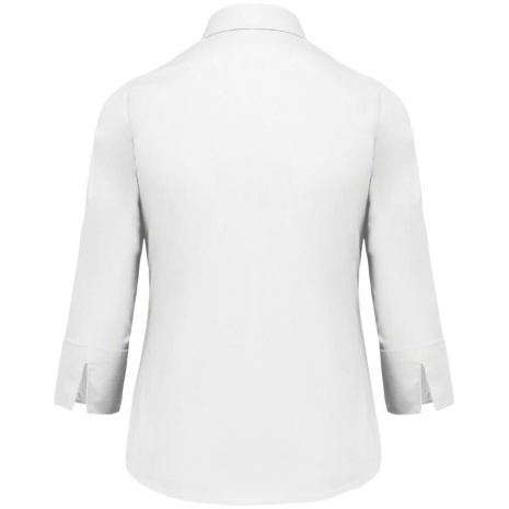Overhemd in onderhoudsvriendelijk polykatoen-popeline 3/4-mouwen dames