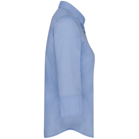 Overhemd in onderhoudsvriendelijk polykatoen-popeline 3/4-mouwen dames