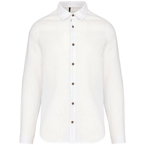 Herenoverhemd van linnen met lange mouwen