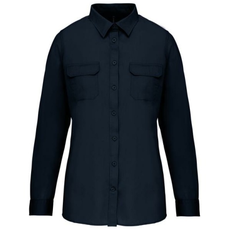 Damesoverhemd safari lange mouwen