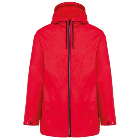 Uniseks fleecejas met gevoerde capuchon