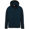 Gewatteerde softshell herenparka met capuchon