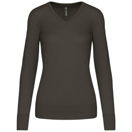 Dames pullover met v-hals