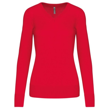 Dames pullover met v-hals