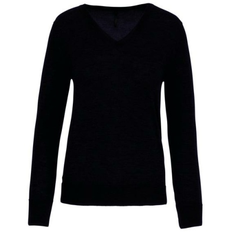 Dames pullover merinowol V-hals