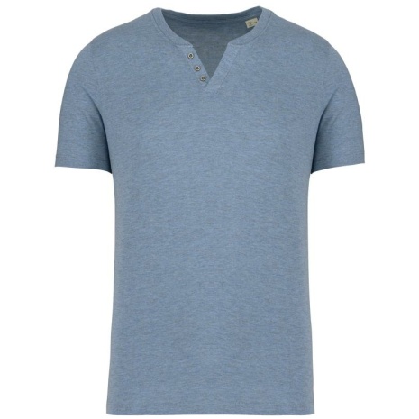 Heren T-shirt henley - 140 gr/m2