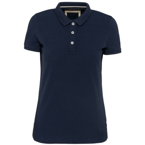 Vintage damespolo met korte mouwen