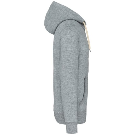 Vintage herensweater met rits en capuchon