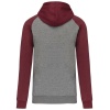 Tweekleurige sweater met capuchon volwassene