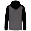 Fleece met rits en tweekleurige capuchon unisex