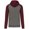 Fleece met rits en tweekleurige capuchon unisex