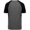 Tweekleurig Triblend sport-t-shirt met korte mouwen volwassene