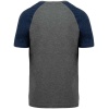 Tweekleurig Triblend sport-t-shirt met korte mouwen volwassene