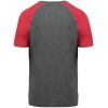 Tweekleurig Triblend sport-t-shirt met korte mouwen volwassene