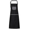 Domain - Contrast denim bib apron