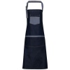 Domain - Contrast denim bib apron