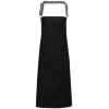 District - Waxed look denim bib apron