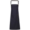 District - Waxed look denim bib apron