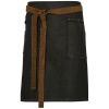 Division - Waxed look denim waist apron