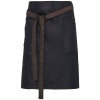 Division - Waxed look denim waist apron