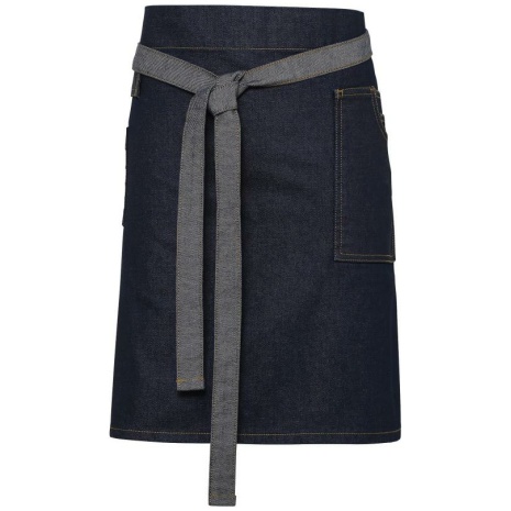 Division - Waxed look denim waist apron