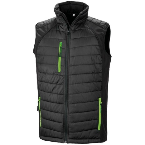 Black compass gewatteerde softshell bodywarmer