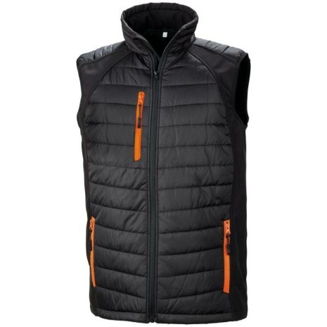 Black compass gewatteerde softshell bodywarmer