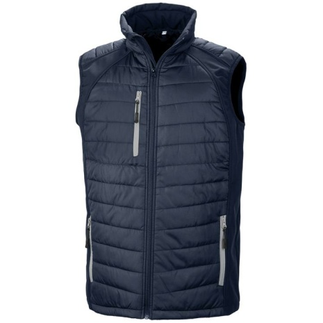 Black compass gewatteerde softshell bodywarmer
