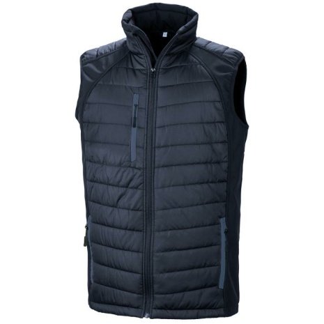 Black compass gewatteerde softshell bodywarmer