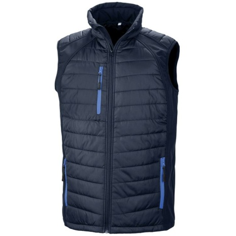 Black compass gewatteerde softshell bodywarmer