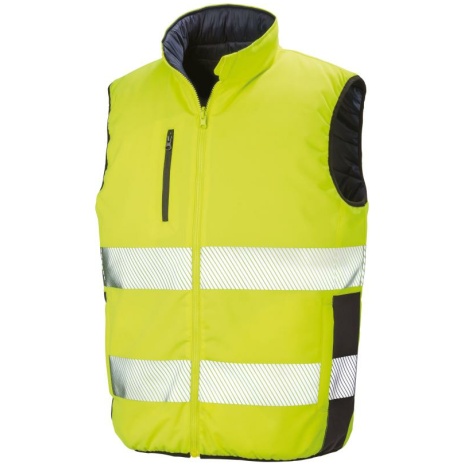 Reversible soft padded safety gilet