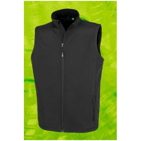 Gerecycleerde heren softshell-bodywarmer