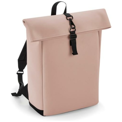 Rugzak met roll-top klep in mat polyurethaan