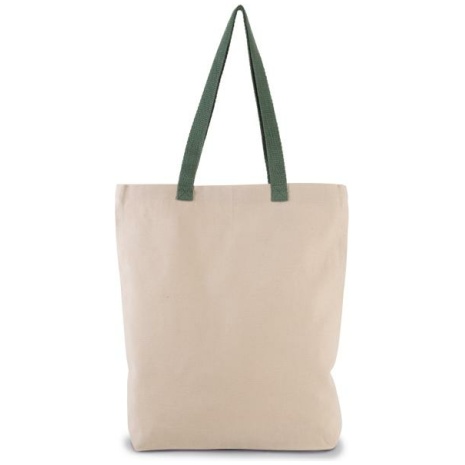 Shopper met plooi en contrasterend hengsel